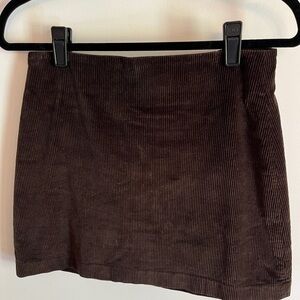 Madewell Black Walnut Corduroy Mini Skirt